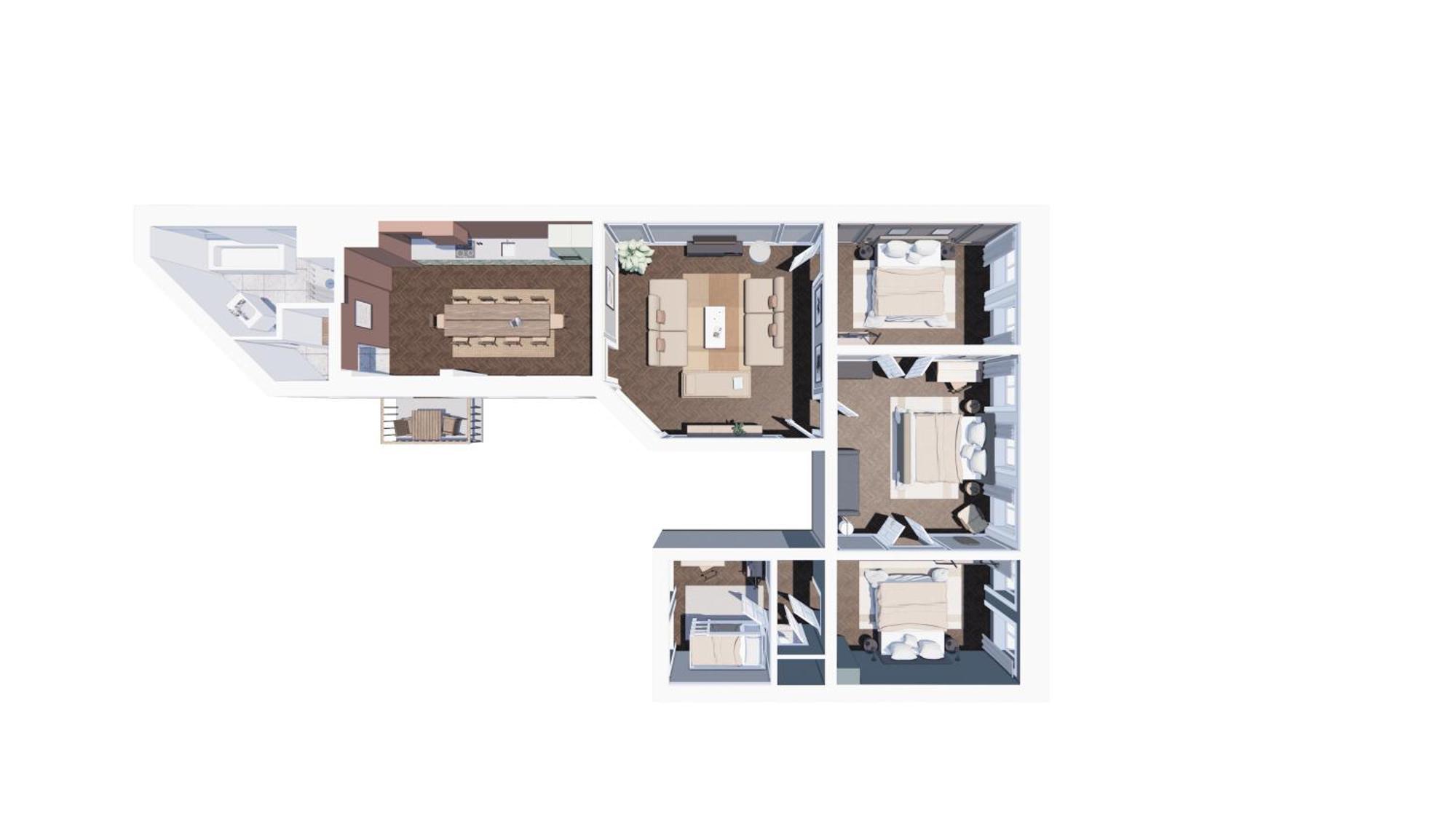 220sqm Designer - Center - Private Balcony Lejlighed København